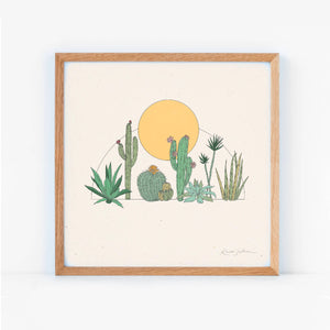 Cactus Sun Art Print | Hush Poppy Collection | Kaari Selven (OR)