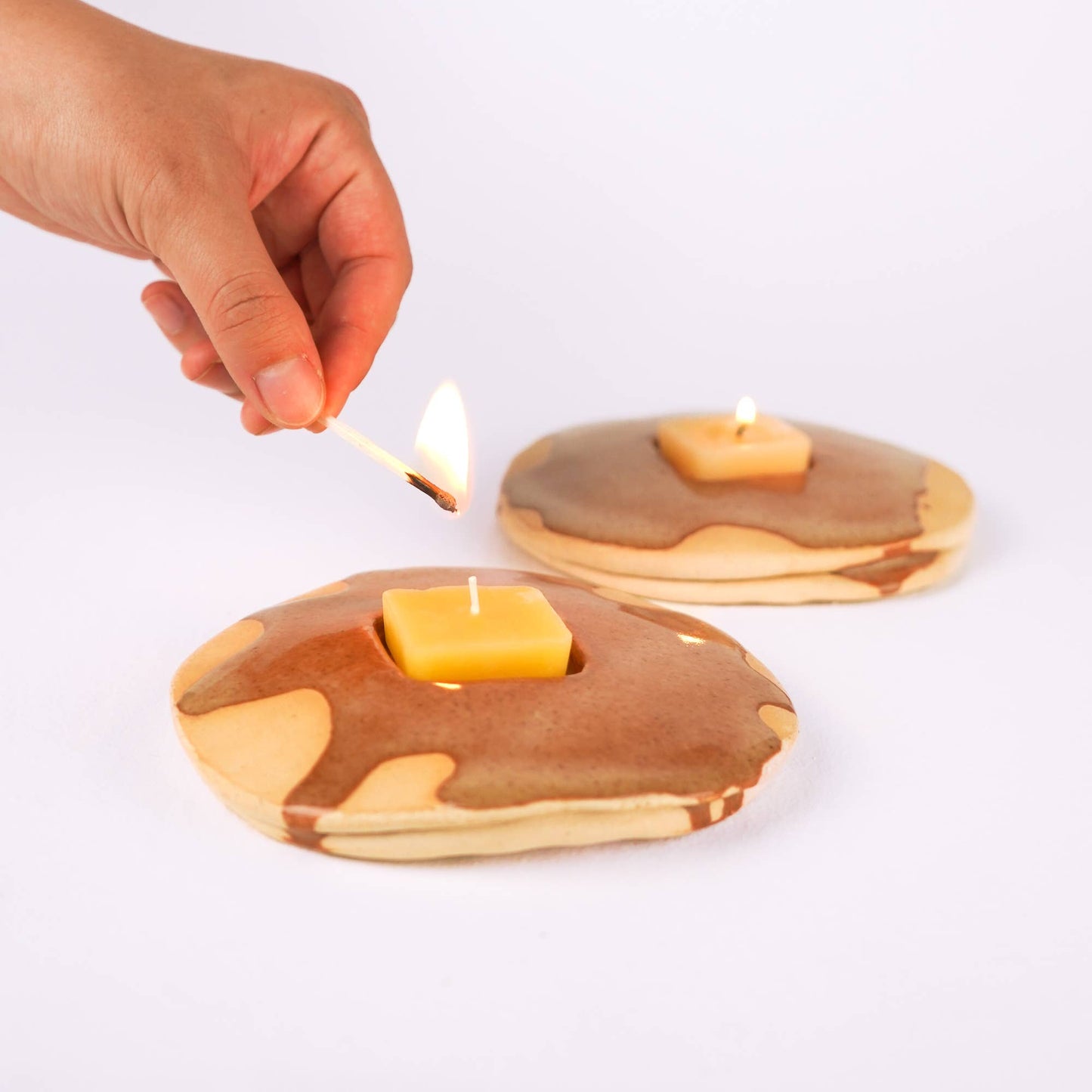 Ceramic Pancake Candle Holder | Collin Garrity (Mo)