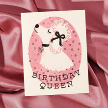 Load image into Gallery viewer, Birthday Queen Dog Risograph Card | Bromstad Printing Co. (VA)
