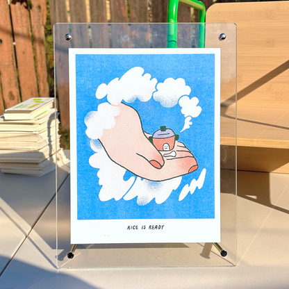 Rice is Ready risograph art print by Pencil and Post, alternate view 2