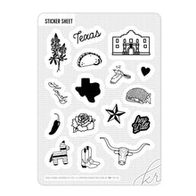 Load image into Gallery viewer, Texas Sticker Sheet | Kelly Renay (TX)
