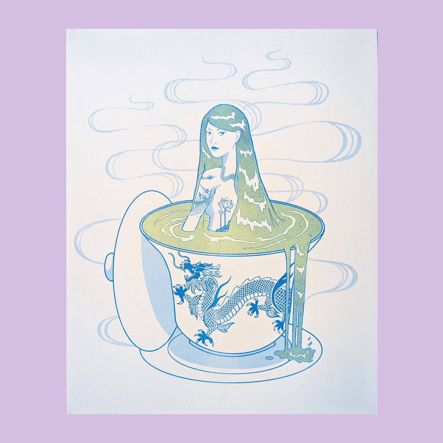 Gaiwan Girlfriend Risograph Print |  Christina Hu (CA)