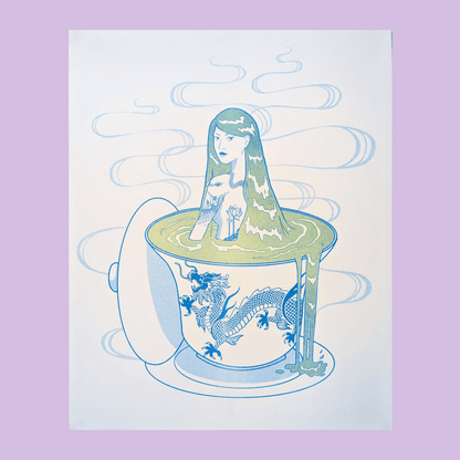 Gaiwan Girlfriend Risograph Print |  Christina Hu (CA)