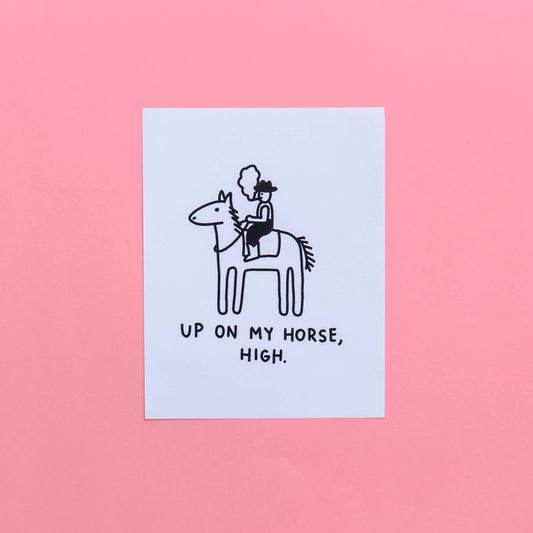 High Horse Art Print | The Peach Fuzz (CA)