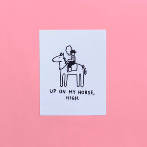 High Horse Art Print | The Peach Fuzz (CA)