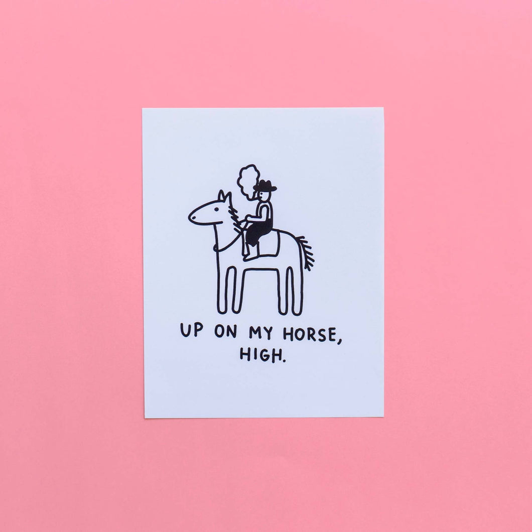 High Horse Art Print | The Peach Fuzz (CA)
