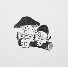 Load image into Gallery viewer, Mushroom Cat and Little Mushroom Cat Stamp | 4Legs (Japan)
