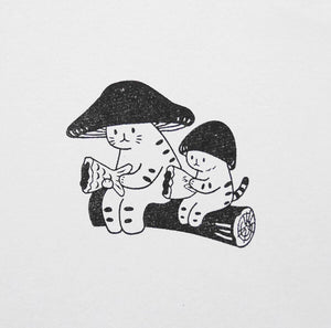 Mushroom Cat and Little Mushroom Cat Stamp | 4Legs (Japan)