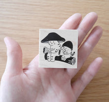 Load image into Gallery viewer, Mushroom Cat and Little Mushroom Cat Stamp | 4Legs (Japan)
