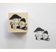 Load image into Gallery viewer, Mushroom Cat and Little Mushroom Cat Stamp | 4Legs (Japan)
