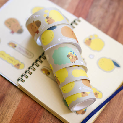 Capybara kiss-cut paper roll labels by Thousand Skies, alternate view 13