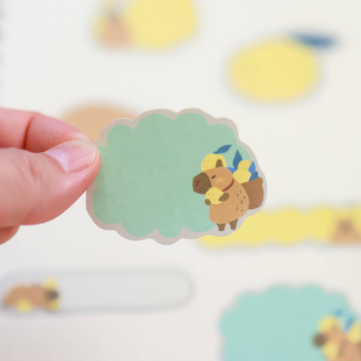 Capybara kiss-cut paper roll labels by Thousand Skies, alternate view 7