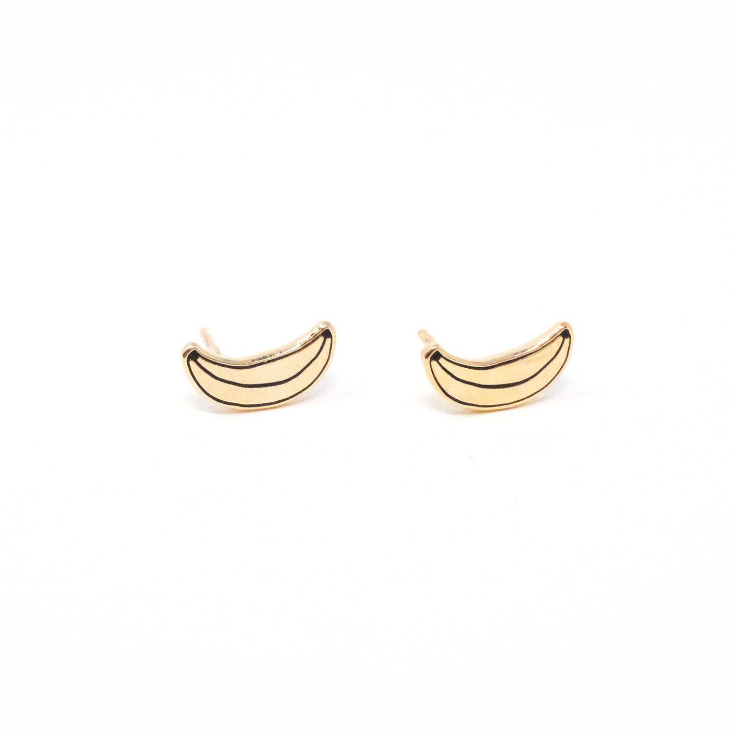 18k Gold Banana Enamel Earrings | Jenny Lemons (CA)