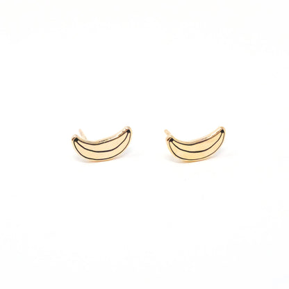 18k Gold Banana Enamel Earrings | Jenny Lemons (CA)