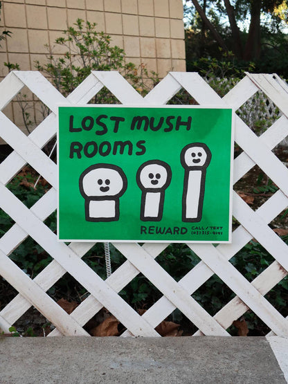 Lost Mushrooms Risograph Print | Oitama (CA)