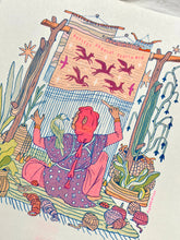Load image into Gallery viewer, The Weaver: Builder of Star Stories Risograph Print | Natalie Andrewson (CA)
