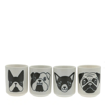 Dog Faces Ceramic Teacup Set (Japan)