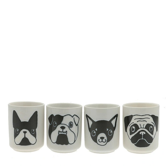 Dog Faces Ceramic Teacup Set (Japan)