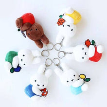 Load image into Gallery viewer, Miffy &amp; Friends with Flower Plush Key Chain Bag Charm | 3rd Round (KR)
