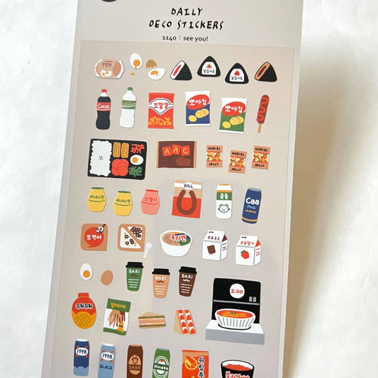 Snack Time Sticker Sheet | Suatelier Design (Korea)
