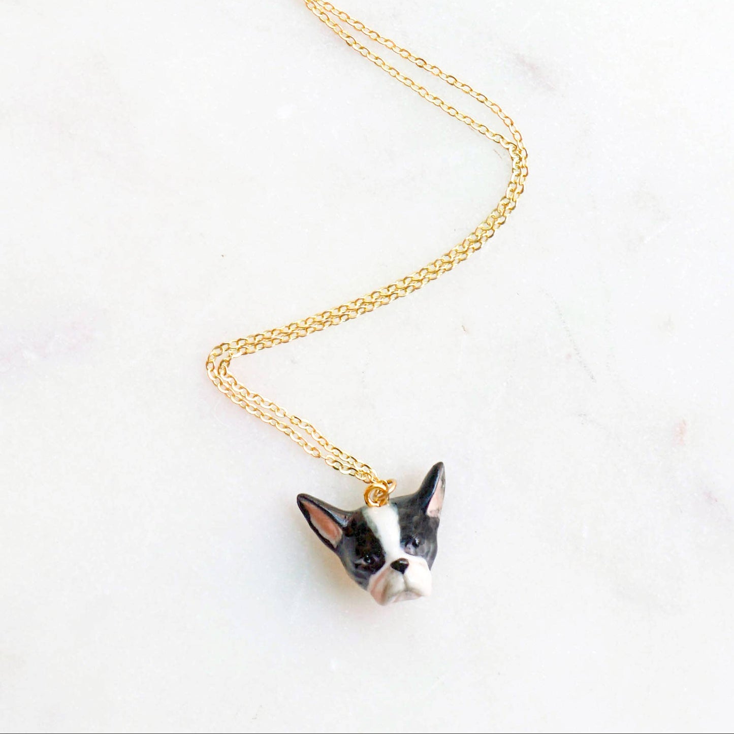 Tiny French BullDog Face Necklace | Peter and June (CA)