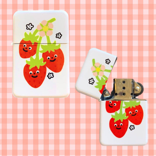 Sweet Strawberry Refillable Lighter | The Peach Fuzz (CA)