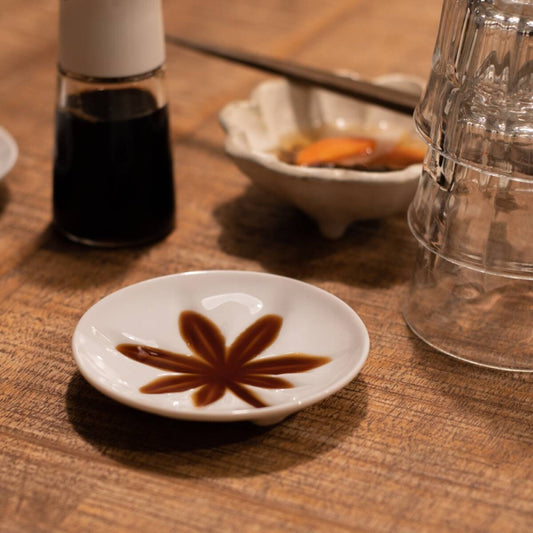 Maple Soy Sauce Plate | Mino Ware (Japan)