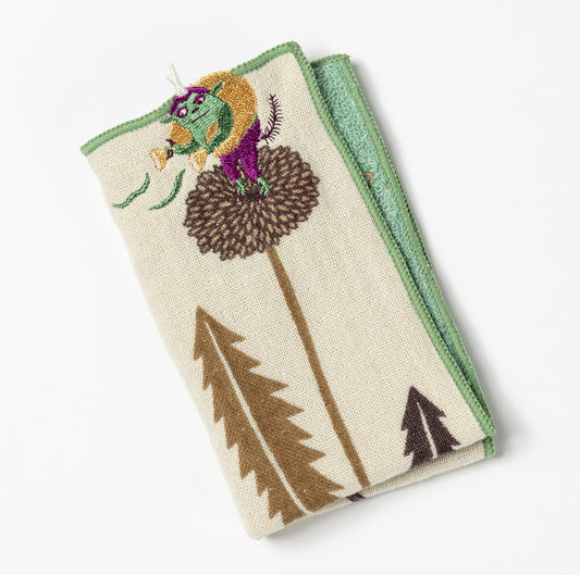 Towel Handkerchief Pocket | Foujin/Green | moritaMiW x Kusubashi Monori