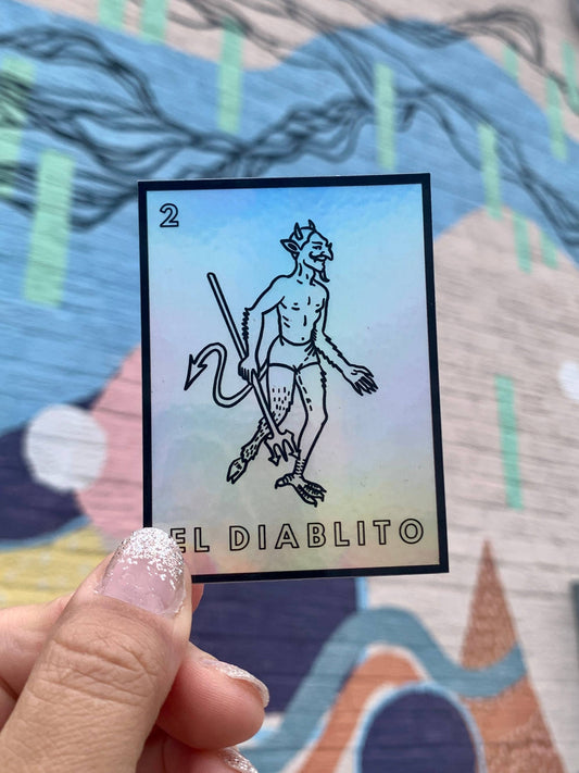 EL DIABLITO Holographic Lotería Sticker | Kalaka Tx