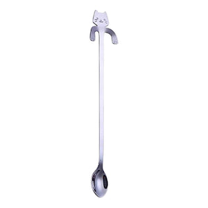 Cat Hanging Silver Tea Spoon (Japan)