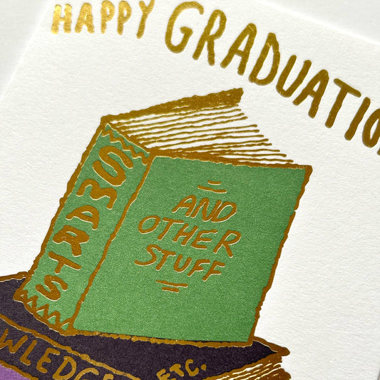 Graduation Important Books Greeting Card| Hammerpress (MO)