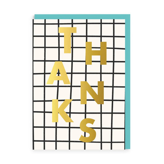 Thanks Grid Pattern Greeting Card | Ohh Deer (TX)