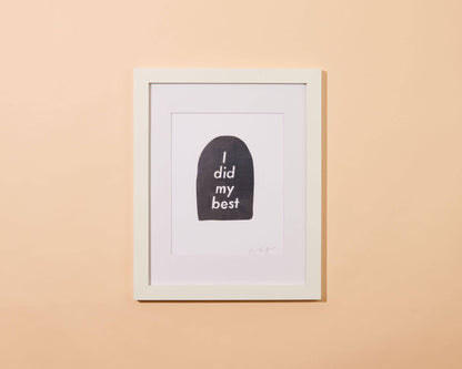 Did My Best Letterpress Print | And Here We Are (OH)