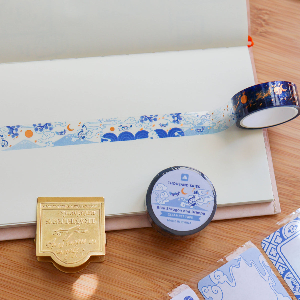 Blue Shragon and Drimpy foil PET tape by Thousand Skies, alternate view 9