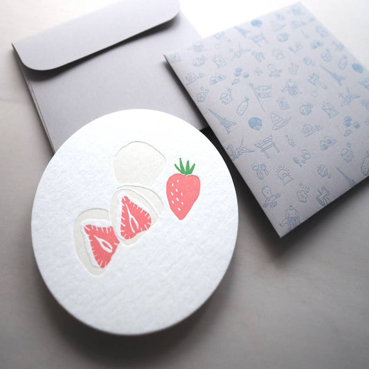 Ichigo Daifuku Letterpress Notecard | ditto ditto (HK)
