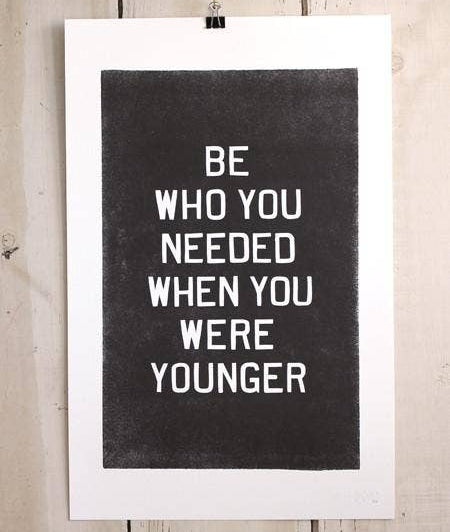 Be Who You Needed Letterpress Print | Old Try (WV)