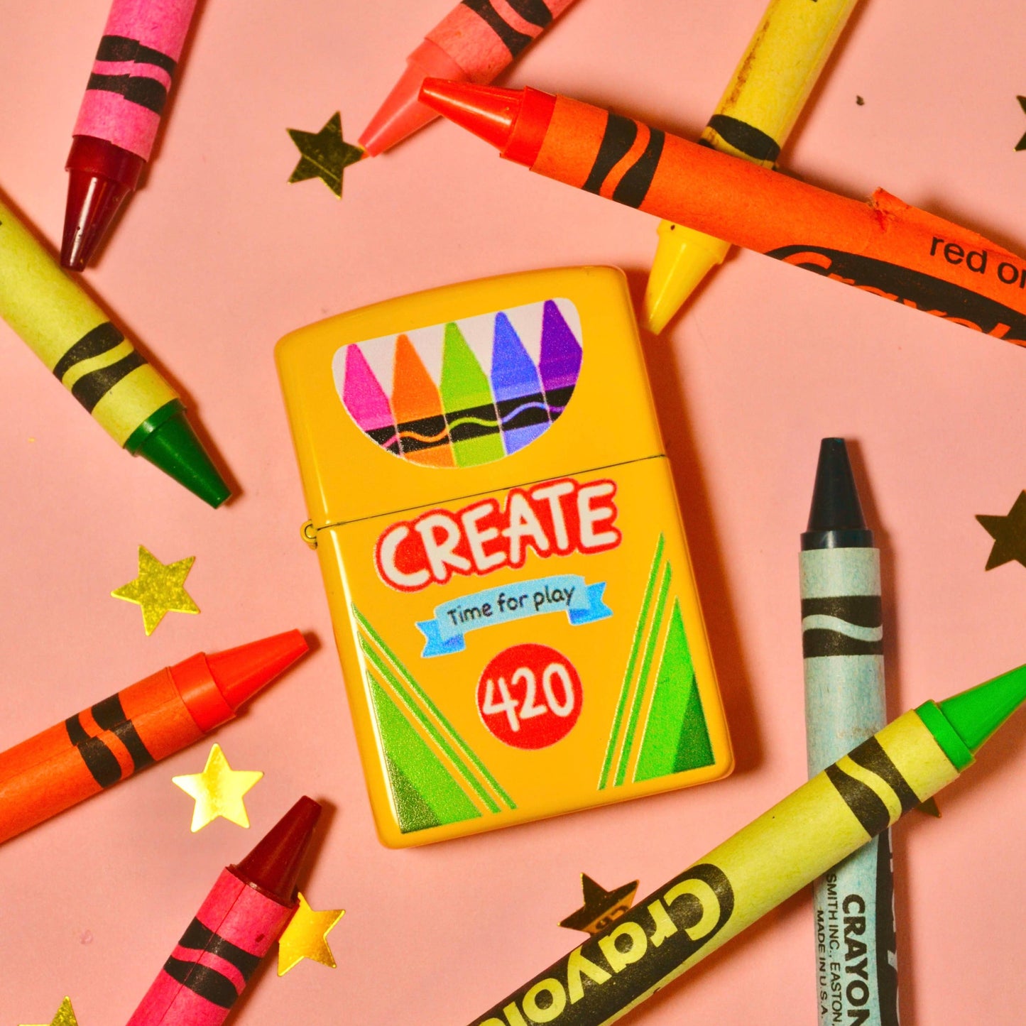 Crayon Refillable Lighter | The Peach Fuzz (CA)