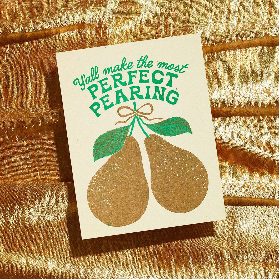 Perfect Pearing Risograph Wedding Card | Bromstad Printing Co. (VA)