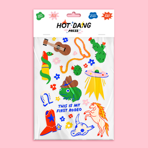 First Rodeo Iron-On Sheet Set | Hot Dang Press (GA)
