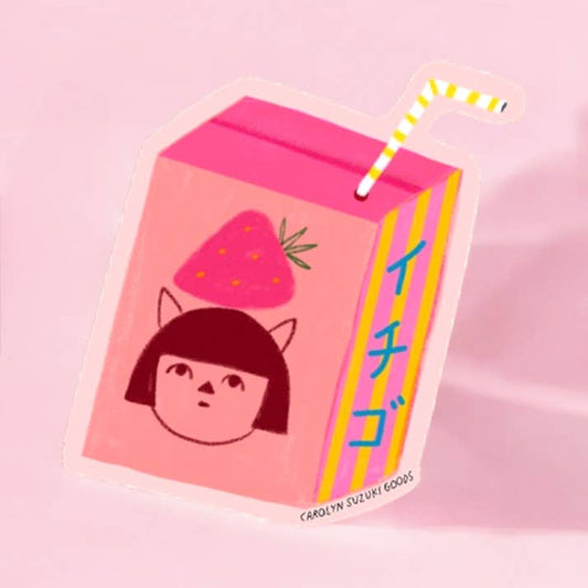 Ichigo Milk Die Cut Sticker | Carolyn Suzuki (CA)