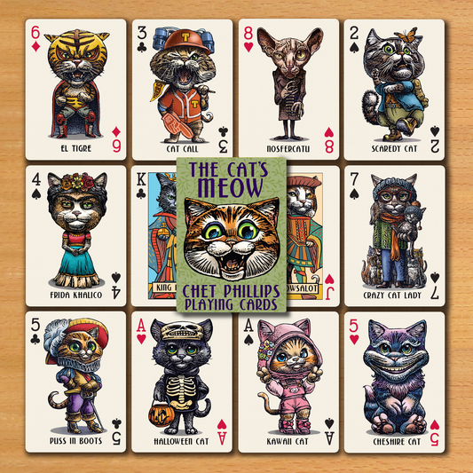 Cat's Meow Playing Cards | Chet Phillips (TX)