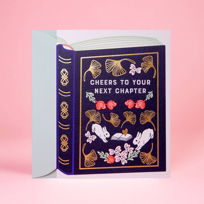 Next Chapter Book Congratulation Gold Foil Greeting Card | ILOOTPAPERIE (CA)