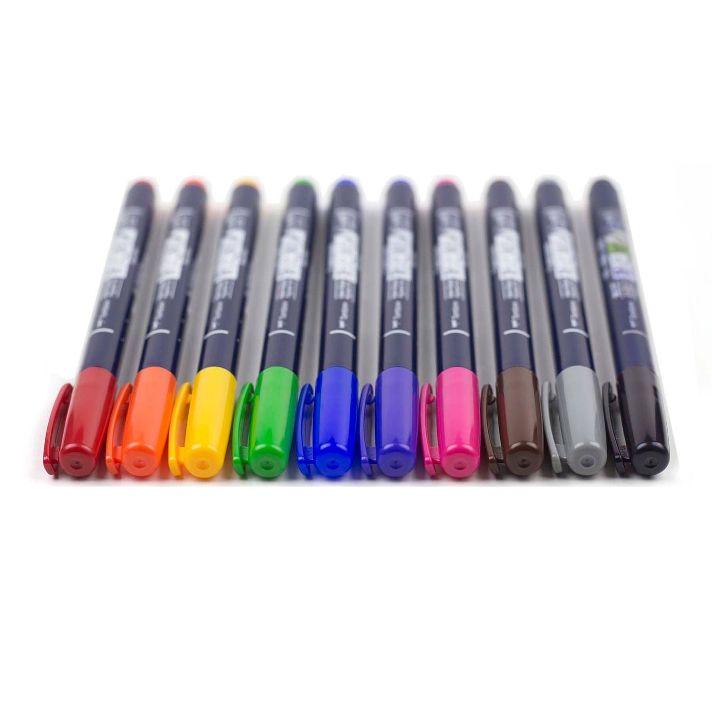 Fudenosuke Colors Calligraphy Brush Pens | 10-Pack | Tombow (Japan