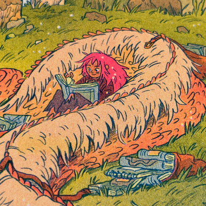 The Book Dragon Riso Print | Natalie Andrewson (CA)
