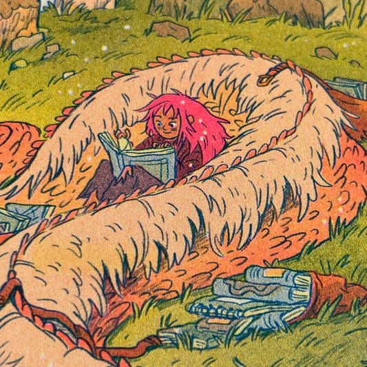 The Book Dragon Riso Print | Natalie Andrewson (CA)
