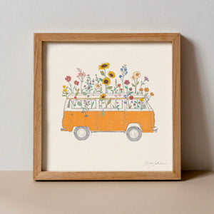 Wildflowering Van Art Print | Hush Poppy Collection | Kaari Selven (OR)