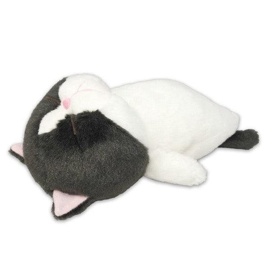 Black & White Cat Sleeping Plush | AnimalStore.inc (Japan)