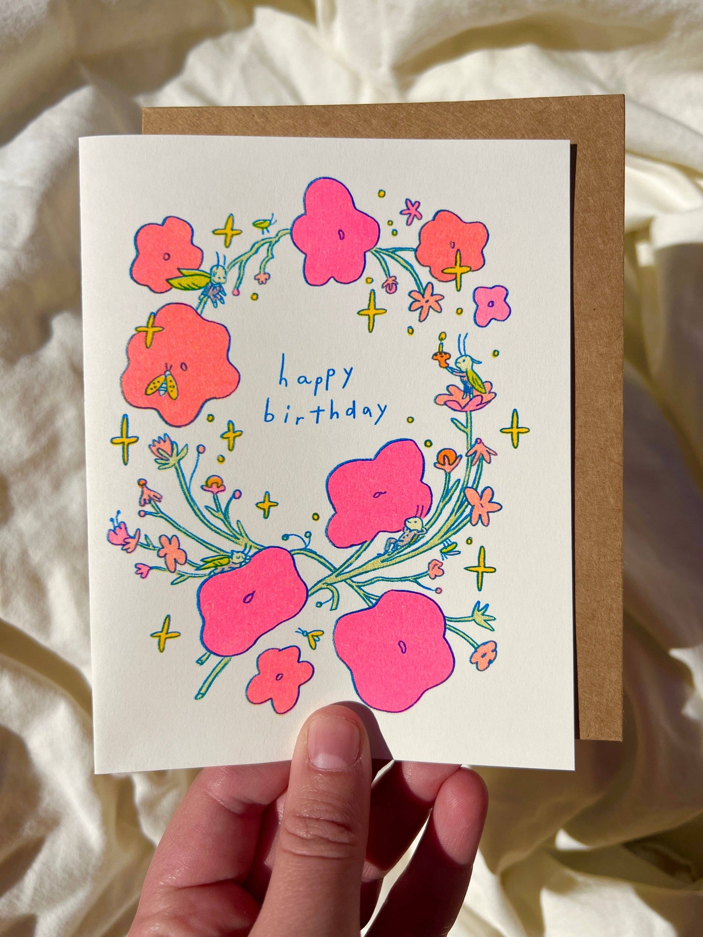 Little Bugs Risograph Birthday Card | Natalie Andrewson (CA)