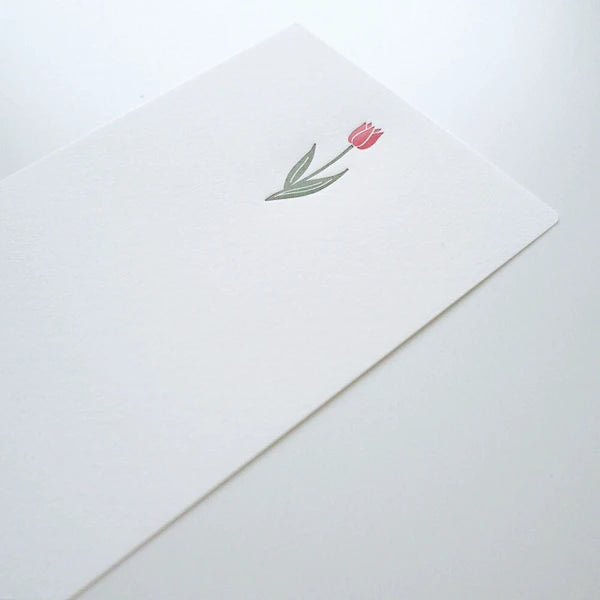 Tulip Letterpress Letter Set Set  | Mois Et Fleurs | El Commun (Japan)