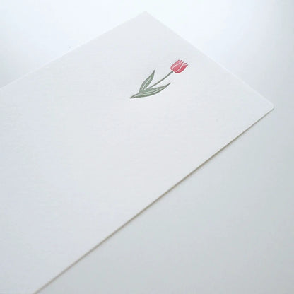 Tulip Letterpress Letter Set Set  | Mois Et Fleurs | El Commun (Japan)